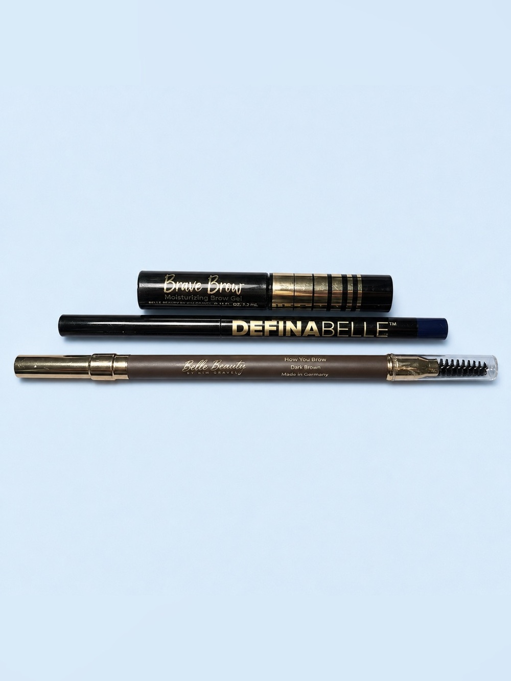DefinaBelle & BelleBeauty Brow Trio - Dark Brown